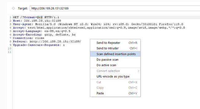 scan defined insertion points